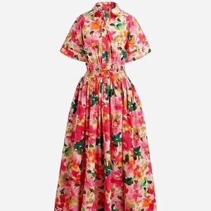 NWOT J.Crew Elena shirtdress in floral cotton poplin